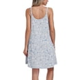 thumbnail image 4 of DreamFish Women's Sleeveless Nightgown Pleated Sleep Dress with Pockets Soft Scoop Neck Sleepwear Sizes M-3XL, 4 of 5