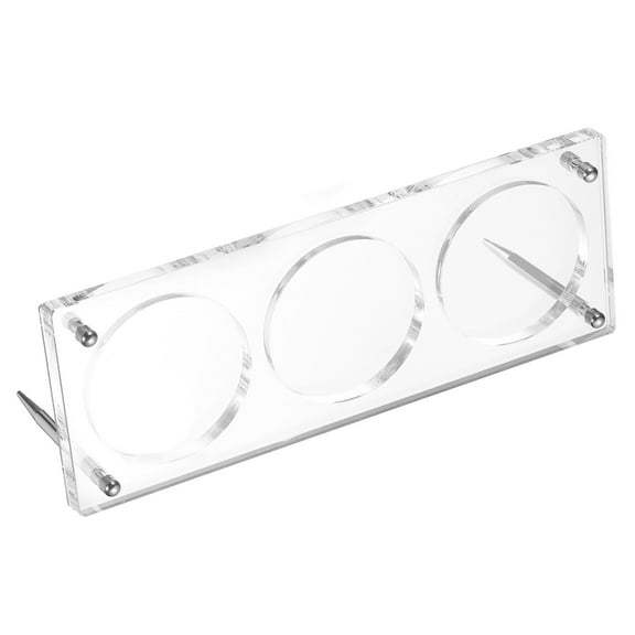 3" Acrylic Coin Display Frame 3D Floating Display Case Holder 3 Slots