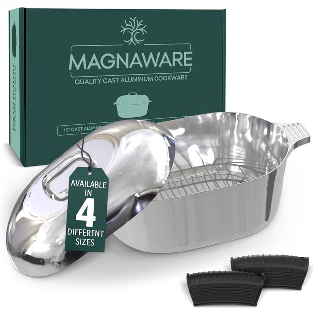 Horno holandés Magnaware de aluminio fundido de 10 litros con tapa ligera