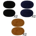 thumbnail image 1 of Tela de de forma ovalada para coser codo, parches para la , apliques, artesanía de para chaqueta, , bolsa, accesorio camello azul negro, 1 of 9