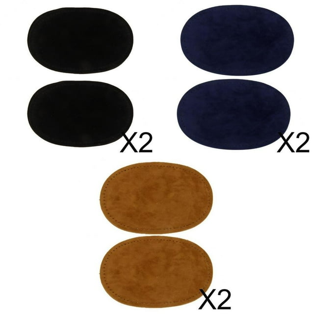 Tela de de forma ovalada para coser codo, parches para la , apliques, artesanía de para chaqueta, , bolsa, accesorio camello azul negro