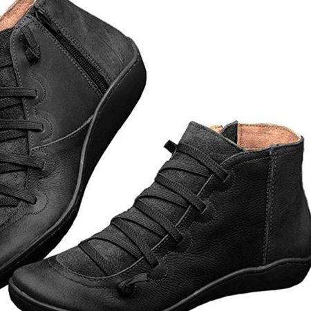braided strap flat heel all season boots