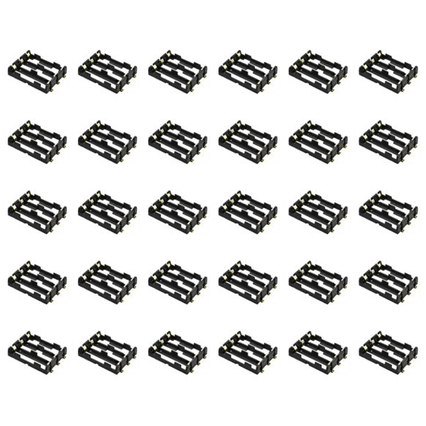Soporte de batería SMT 18650 Banco de energía recargable 3,7 V con pines de bronce (3 ranuras)