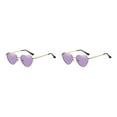 thumbnail image 3 of mmirethe Lunettes de Soleil Multicolores en Forme de Cœur Violet 2Ensemble, 3 of 6