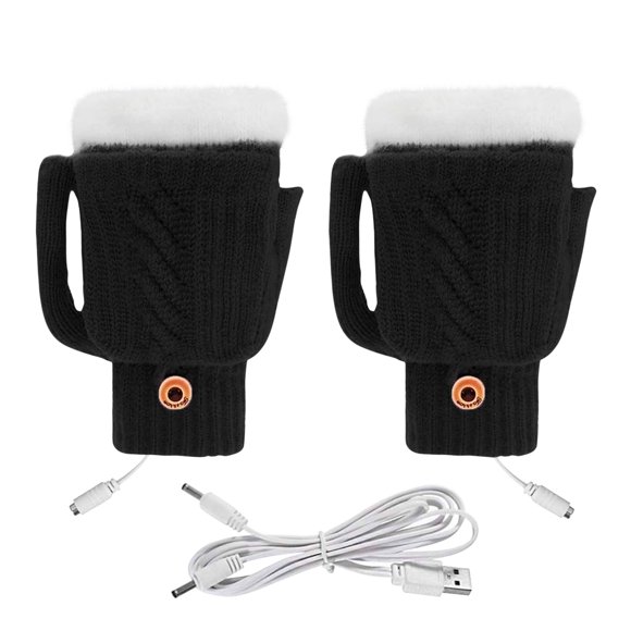 Latex Gloves Winter Fingerless Gloves for Men Women, Convertible Warm Half Finger Mitten Gloves Flip Top, Knitted Clamshell Gloves Latex Gloves Black Latex Gloves