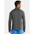 thumbnail image 3 of Athletic Works Men's & Big Men's Space Dye Jersey Quarter Zip Long Sleeve Shirt, Sizes S-3XL, 3 of 5