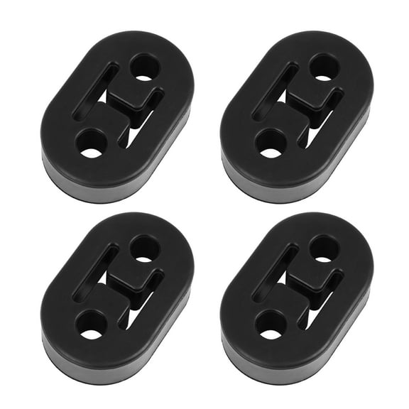 4pcs 2 Holes 12mm Dia Black EPDM Rubber Car Auto Muffler Exhaust Hangers Bushing 73x47x21mm