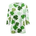 BDPORKAS Holiday Tops for Women 2025 St Patricks Day 3/4 Sleeve Tees