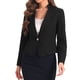thumbnail image 1 of Blazer de trabajo casual INSPIRE CHIC para mujeres, con mangas largas, solapa, botones y bolsillos, chaqueta negra M, 1 of 1