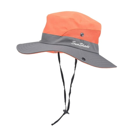 

DxhmoneyHX Kids Sun Hat Boy Girl Wide Brim Mesh Bucket Hat Toddler UV Protection Beach Hat Kids Foldable Fishing Hat