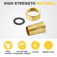 thumbnail image 3 of 2Pcs Brass Water Meter Tube Pipe Fittings, G1" Male x G1-1/4" Female Thread, 3 of 6