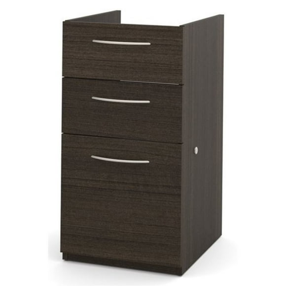 Bestar Embassy Armoire à Dossiers Piédestal en Chocolat Noir