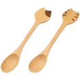 thumbnail image 1 of MasteelfCA 2pcs Wooden Spoon Soup Spoon Teaspoon Rice Serving Spoon Salad Spoon Kitchen Utensils, 1 of 6