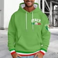 thumbnail image 2 of Valora Men Sweatshirt Men's Hoodies Sweatshirts Stylish Italian Graphic Letter Hoodie For Men Casual Wear With Comfortable Fit For Everyday Fashion And Sports Activities Green 3XL, 2 of 4