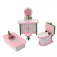 thumbnail image 3 of BESTSKY 2026 New Colorful Wooden Doll House Furniture Room Set,Wood Miniature Bathroom/ Living Room/ Bedroom/ Kitchen House Furniture Dollhouse Doll Decoration Accessories Pretend Play Kids Toys, 3 of 6