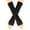 Black, variant on Xfvqtps Fingerless Gloves for Womens Thumb Hole Ribbed Long Arm Warmer Knitting Crochet Solid Color Fashion Thermal Warm Winter Mittens Black