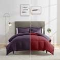 thumbnail image 1 of Nestl Reversible Comforter Set, King/Cal King Comforter Set, Red/Eggplant, 1 of 6