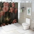 thumbnail image 7 of Fenyluxe Pink Roses Pretty Shower Curtain Bathroom Decor Polyester Fiber Set Home Bathtubs Decoration with Hooks 36x72, 7 of 7
