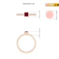 thumbnail image 4 of ANGARA Natural Bezel-Set Square Ruby Stackable Promise Ring in 14K Rose Gold for Women (Size-3mm) | July Birthstone, Birthday, Anniversary, Jewelry Gift for Women | Natural Ruby Ring, 4 of 9