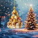 thumbnail image 5 of Adorno navideño acrílico plano para árbol de Navidad | Decoración navideña moderna para coronas de ventana | Adorno colgante festivo ligero y duradero, 5 of 5