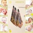 thumbnail image 2 of Coolnut 3 PCS Forest Cute Bunny Baby Muslin Washcloths, Fall Leaves Face Towel Burp Cloths Ultra Soft Absorbent Cotton Bath Wipes Towels for Newborn Boys Girls, 2 of 6