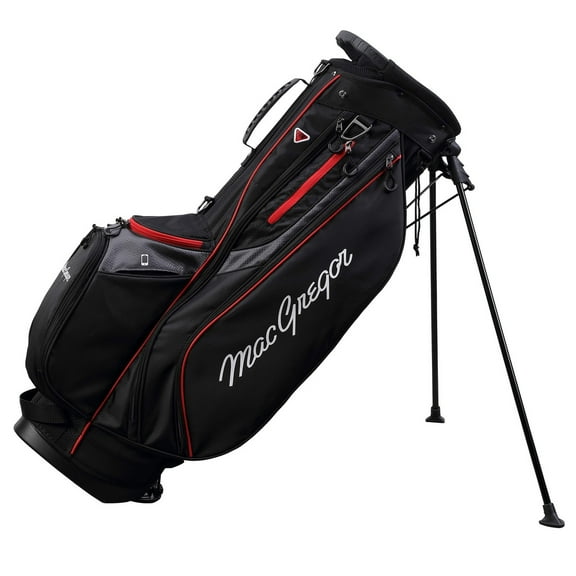 MacGregor Golf Response Stand Bag, 9" Top, 6-Way Divider, Black/Red, 5 lbs