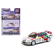 Mitsubishi Lancer Evolution II RHD #11 "Rallye Monte-Carlo" (1995) "Global64" Series 1/64 Diecast Model Car by Tarmac Works