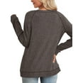 thumbnail image 3 of OALUXE Long Sleeve Shirts for Women Dressy Casual Tunic Tops Crewneck Side Split Lightweight Pullover Sweaters, 3 of 7