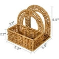 thumbnail image 2 of Stylish Rattan Napkin Holder with Salt and Pepper Shakers Holder - Perfect Tabletop Organizer for Kitchen - Ideal for Paper Napkins (Without Salt, Pepper Shakers & Napkins), 2 of 6