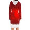 thumbnail image 4 of TIMIFIS Robe Chandail à Capuche Longue Décontractée pour Femme, Robe de Noël Laide, Robe à Capuche Légère à Manches Longues avec Poche, 4 of 6