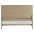 thumbnail image 4 of Modern King Size Panel Bed Frame with Headboard and Footboard, Sturdy Wood Platform Bed in Brown and Black, 4 of 6