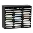 thumbnail image 1 of VEVOR Wood Literature Organizer File Sorter Paper Storage Holder 27 Slots Black, 1 of 9