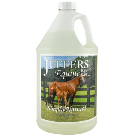 Jeffers Equine Simply Natural Horse Shampoo – pH Balanced, Sulfate Free Wash for Horses, Ponies & Foals – Detergent Free – Fresh Grooming Supply for Summer, Outdoor, Indoor Use – 1 Gallon