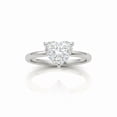 thumbnail image 3 of Jewelerix Elegant 14K White Gold Vermeil Anniversary Ring Women Heart Cut Engagement Ring Solitaire Moissanite Diamond Prong Setting Promise Jewelry, 3 of 4