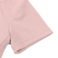 thumbnail image 5 of MHZLDYZ Toddler Gir 2Pcs Outfits Girls Solid Color Casual Drawstring Short Sleeve T Shirt + Flared Sport Pants Two Set Girls Clothing Sets (Pink,130), 5 of 6