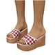 thumbnail image 4 of Amzcrzy Zapatos de mujer,Zapatos de mujer,Zapatillas de mujer, Sandalias de playa transpirables y sin cordones con suela gruesa y tacón bajo para mujer Sandalias Mujer Zapatillas De Casa, 4 of 6