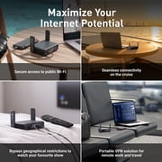 GL.iNet GL-BE3600(Slate 7) Portable Travel Router, Pocket-Sized Dual-Band Wi-Fi 7 Travel 2.5 Gigabit Router, OpenVPN&Wireguard for Public, Hotel Wi-Fi Use, Suitable for Business/Cruise/RV/Plane/Hotel