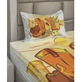 thumbnail image 3 of Ambesonne Western Fitted & Top Sheet Set with Sham, Old Wild Cowboys, Yellow Orange, 3 of 5