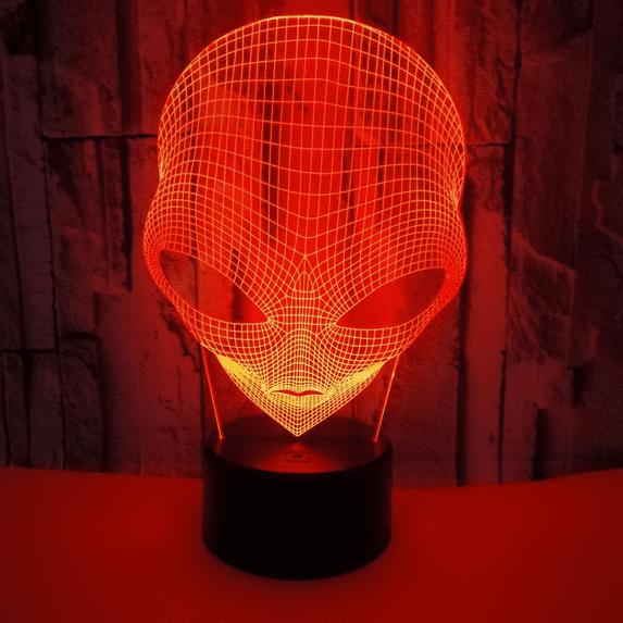 YSITIAN 3D Night Lights 16 Colors Changing Dimmable Alien Toys with Smart Touch Remote Control for Boys Girls (Black Seat) YT-14818