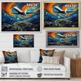 thumbnail image 4 of Designart "Plane Embarking on a Cosmic Sojourn" Transportation Floater Framed Wall Art Print, 4 of 7