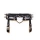 thumbnail image 4 of Anillo de pierna de ligas góticas, 2 piezas de cinturón elástico con tachuelas de corazón, liguero ajustable punk con 2 clips de metal, cinturones de arnés con clips, negro, 4 of 4