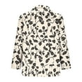 thumbnail image 5 of Craaazy Women's V Neck Long Sleeve Tops Loose Prints Spring Button Shirts Gifts, 5 of 6