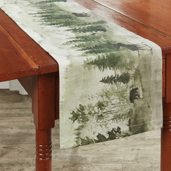 Park Designs Watercolor Wildlife Table Runner 13" X 54"