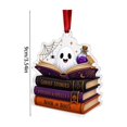 thumbnail image 2 of Qiulaii Reading Ghost Acrylic Suncatcher Cute Halloween Hanging Ornament Window Decor Spooky Holiday Keepsake Gift for Halloween Home Decor, (B), 2 of 6