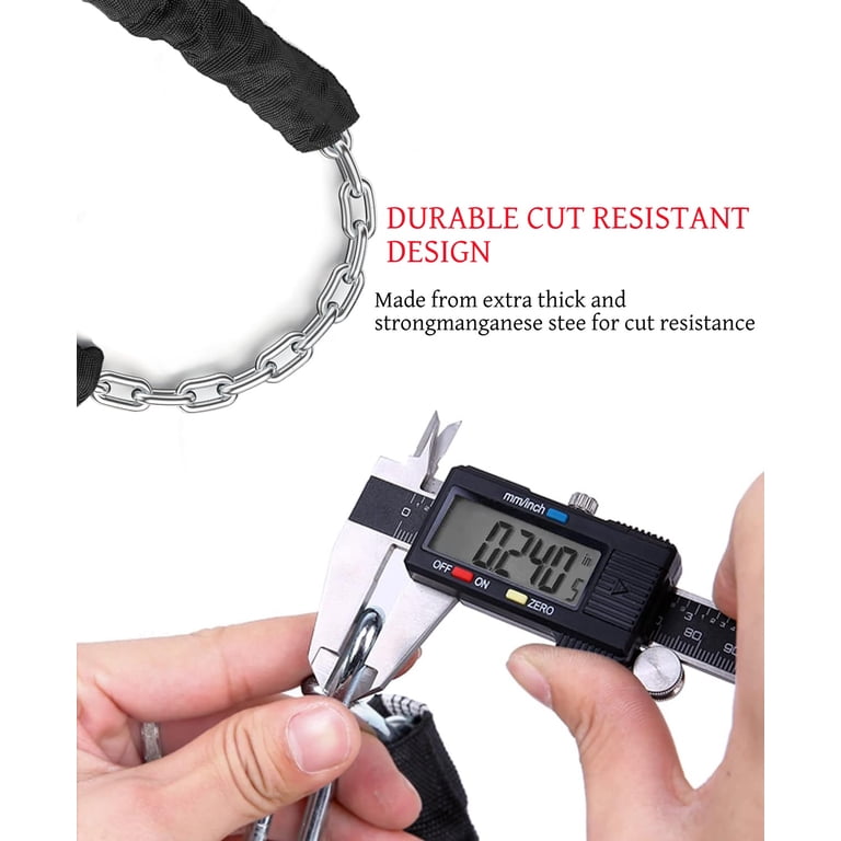 Heavy Duty Bike Chain Lock - 5-Digit Combination Security Lock (3.2FT, 6mm Thick)