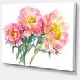 thumbnail image 2 of Bouquet de Pivoines Roses Aquarelle - Uvre d'Art Florale sur Toile, 2 of 4
