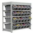 thumbnail image 2 of King's Rack 4-Tier Metal Organizer Shelving Rack with 24 Bins in Gray, 2 of 5