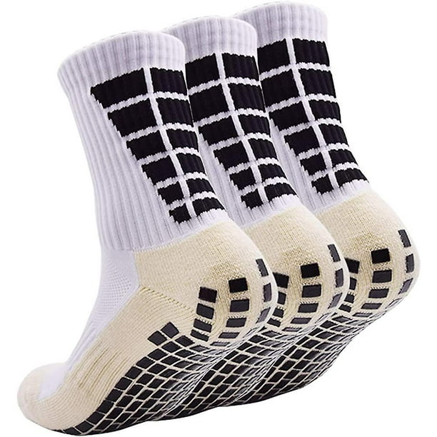 Anti Slip Football Socks,non Slip Sports Grip Socks, White