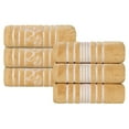 thumbnail image 2 of Superior Sadie Zero Twist Cotton Floral Hand Towel Set of 6, Gold, 2 of 10