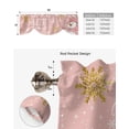 thumbnail image 5 of Christmas Pink Snowman Snowflakes Window Curtain for Living Room Christmas Kitchen Cabinet Tie-up Valance Curtain Rod Pocket, 5 of 6